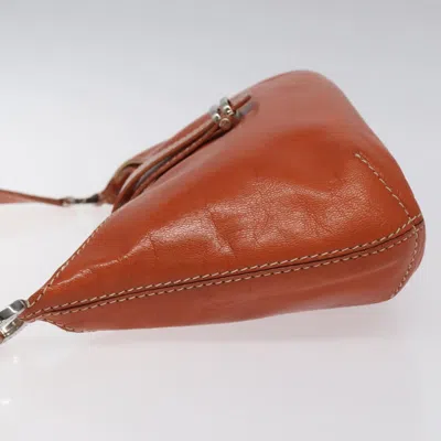 Pre-owned Celine Céline Orange Leather Shoulder Bag ()