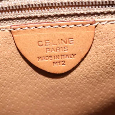 Pre-owned Celine Céline Macadam Brown,gold Canvas Shoulder Bag ()