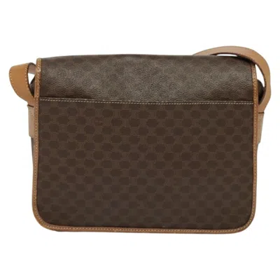 Pre-owned Celine Céline Triomphe Brown,gold Canvas Shoulder Bag ()