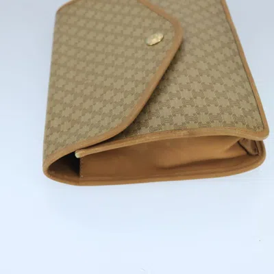 Pre-owned Celine Céline Triomphe Beige Canvas Clutch Bag ()