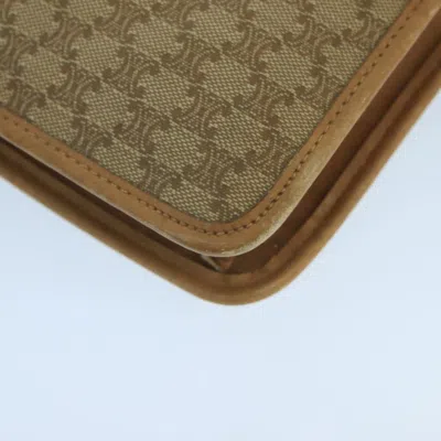Pre-owned Celine Céline Triomphe Beige Canvas Clutch Bag ()