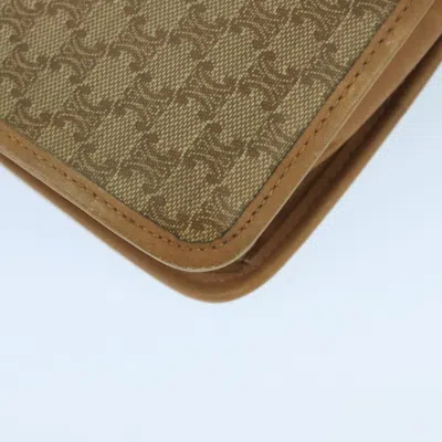 Pre-owned Celine Céline Triomphe Beige Canvas Clutch Bag ()