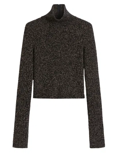 Max Mara Wool And Cashmere-blend Turtleneck Sweater In Black