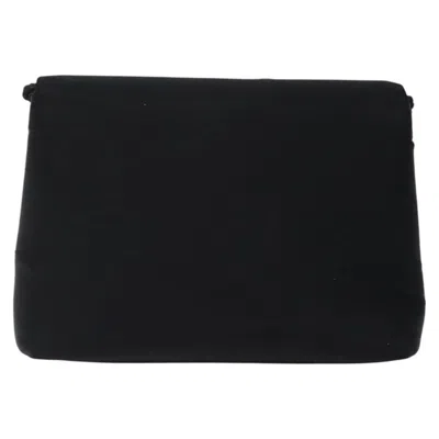 Pre-owned Chanel Camélia Black Silk Shoulder Bag ()