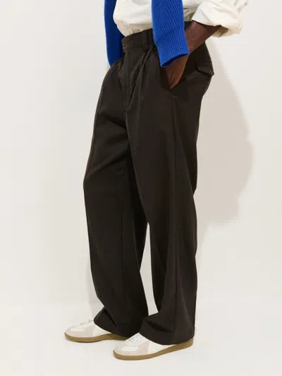 Alex Mill Jeremy Pleated Trouser In Wool Flannel In Brown
