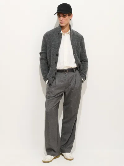 Alex Mill Jeremy Pleated Trouser In Wool Flannel In White
