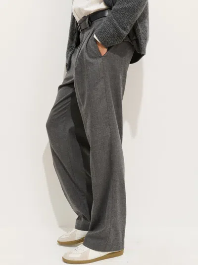 Alex Mill Jeremy Pleated Trouser In Wool Flannel In White