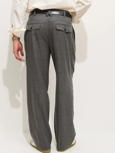 Alex Mill Jeremy Pleated Trouser In Wool Flannel In White