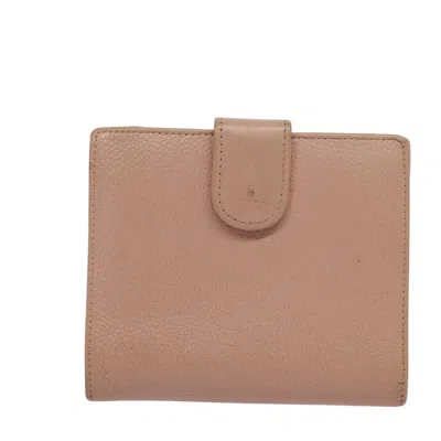 Pre-owned Chanel Cc Pink Leather Wallet  ()