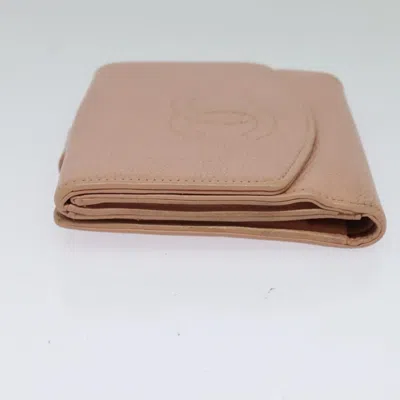 Pre-owned Chanel Cc Pink Leather Wallet  ()