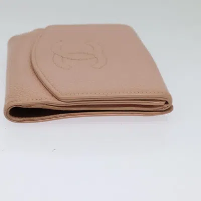 Pre-owned Chanel Cc Pink Leather Wallet  ()