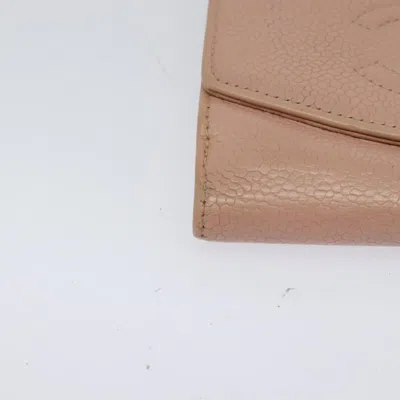 Pre-owned Chanel Cc Pink Leather Wallet  ()