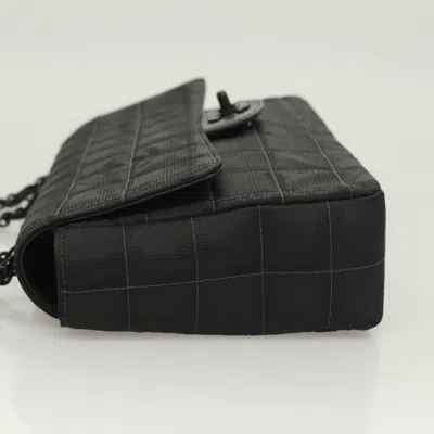 Pre-owned Chanel Chocolate Bar Black Nylon Shoulder Bag ()