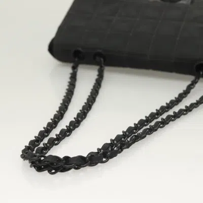 Pre-owned Chanel Chocolate Bar Black Nylon Shoulder Bag ()