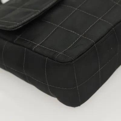 Pre-owned Chanel Chocolate Bar Black Nylon Shoulder Bag ()