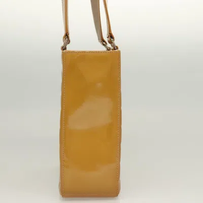 Pre-owned Chanel Chocolate Bar Yellow Patent Leather Tote Bag ()
