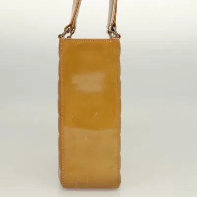 Pre-owned Chanel Chocolate Bar Yellow Patent Leather Tote Bag ()