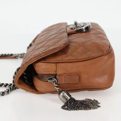 Pre-owned Chanel Classic Flap Brown Leather Shoulder Bag ()