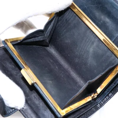 Pre-owned Chanel Coco Mark Black Canvas Wallet  ()