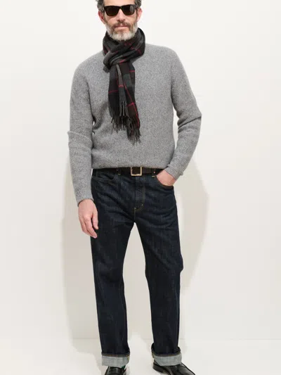 Alex Mill Joshua Ellis Paid Scarf In Cashmere In Gray