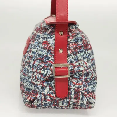 Pre-owned Chanel Clover Blue Tweed Shoulder Bag ()