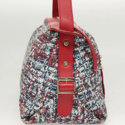 Pre-owned Chanel Clover Blue Tweed Shoulder Bag ()