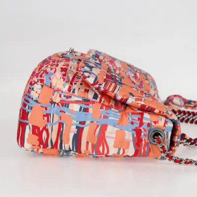 Pre-owned Chanel Flap Bag Orange Nylon Shoulder Bag ()
