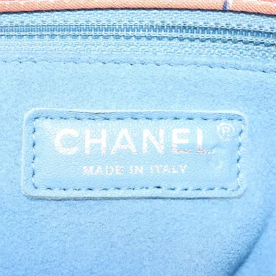 Pre-owned Chanel Flap Bag Orange Nylon Shoulder Bag ()