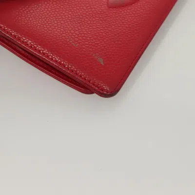 Pre-owned Chanel Logo Cc Pink Leather Wallet  ()
