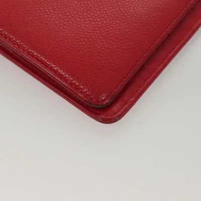 Pre-owned Chanel Logo Cc Pink Leather Wallet  ()