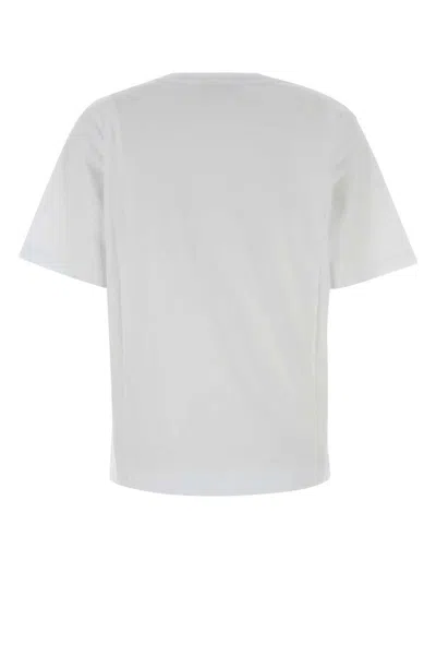 Dries Van Noten Cotton Heydu T-shirt With Crew Neck And Buttons In White