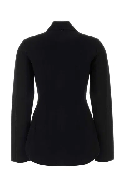 Sportmax Cardigan With Collared Design And Long Sleeves In Black