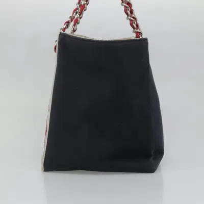 Pre-owned Chanel Numero 5 Navy Canvas Shoulder Bag ()