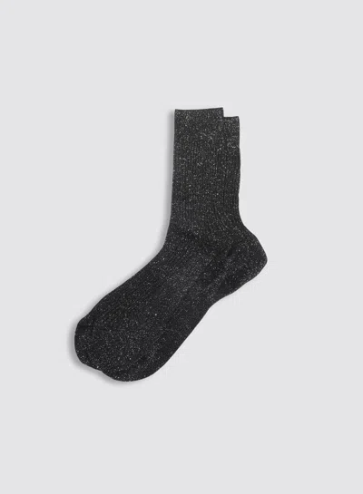 Alex Mill Maria La Rosa Firefly Lurex Socks In Brown