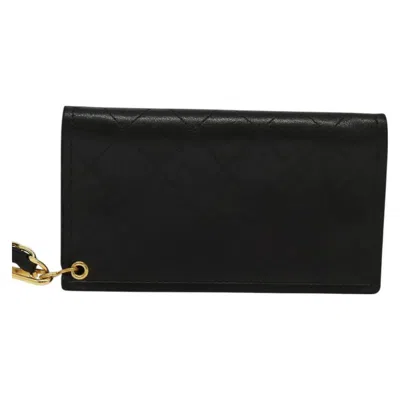 Pre-owned Chanel Wallet On Chain Black Leather Wallet  ()
