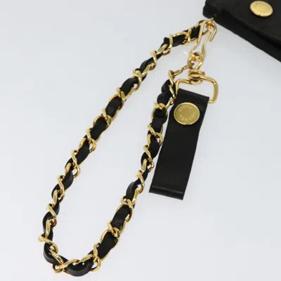 Pre-owned Chanel Wallet On Chain Black Leather Wallet  ()