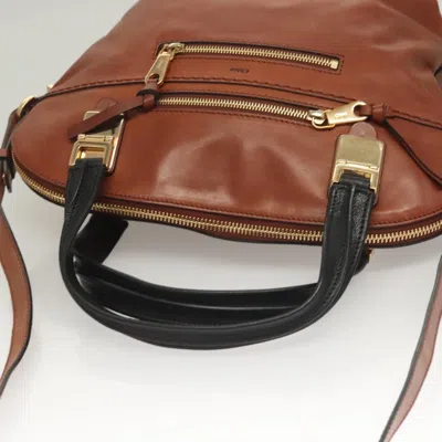 Pre-owned Chloé Angie Brown Leather Shoulder Bag ()