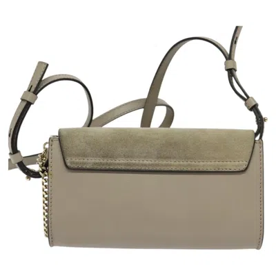 Pre-owned Chloé Faye Beige Suede Shoulder Bag ()
