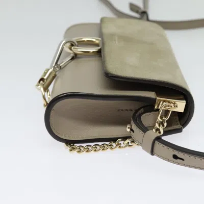 Pre-owned Chloé Faye Beige Suede Shoulder Bag ()