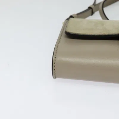 Pre-owned Chloé Faye Beige Suede Shoulder Bag ()