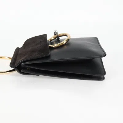 Pre-owned Chloé Faye Black Suede Shoulder Bag ()