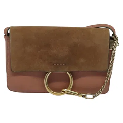 Pre-owned Chloé Faye Pink Leather Shoulder Bag ()