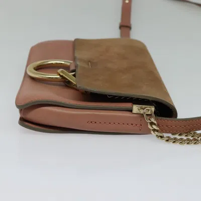 Pre-owned Chloé Faye Pink Leather Shoulder Bag ()