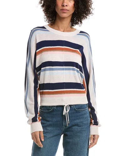 Splendid Drawstring Hem Wool-blend Sweater In Brown