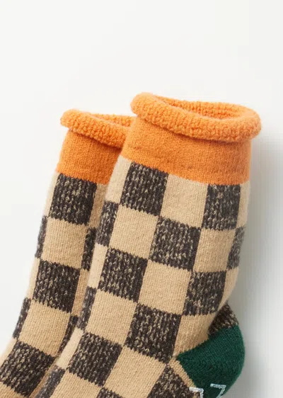 Alex Mill Rototo Checkerboard Pile Room Socks In Multi