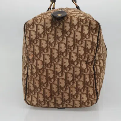 Pre-owned Dior Bowling Brown,gold Canvas Travel Bag ()