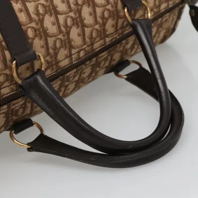 Pre-owned Dior Bowling Brown,gold Canvas Travel Bag ()