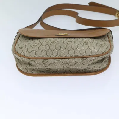 Pre-owned Dior Honeycomb Beige Canvas Shoulder Bag ()