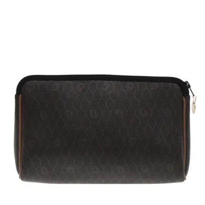 Pre-owned Dior Honeycomb Black Canvas Clutch Bag ()