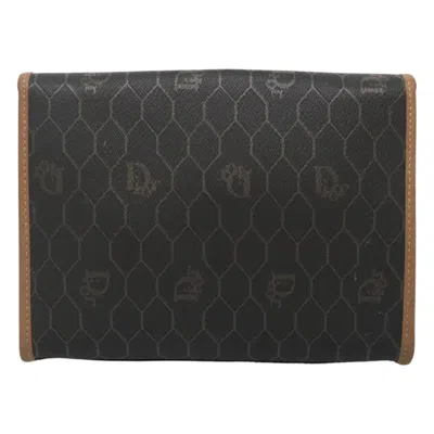 Pre-owned Dior Honeycomb Brown Canvas Clutch Bag ()